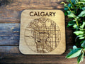 Calgary Outline Coasters with Caddy