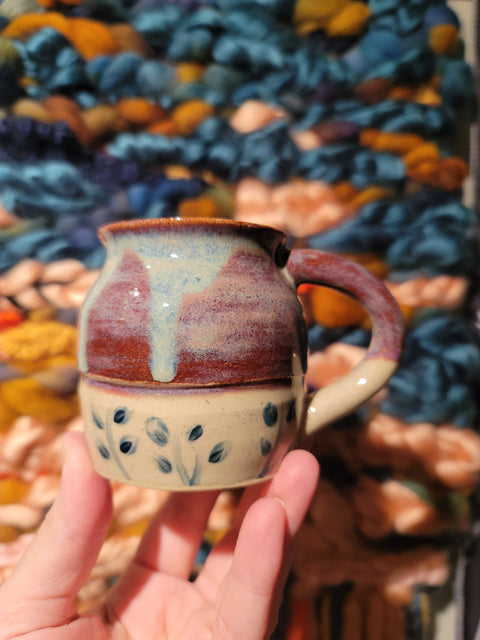 Floral Honey Jar - 5oz Tea cup