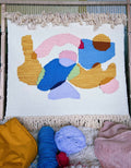 Handwoven Abstract Shape Decorative Rug