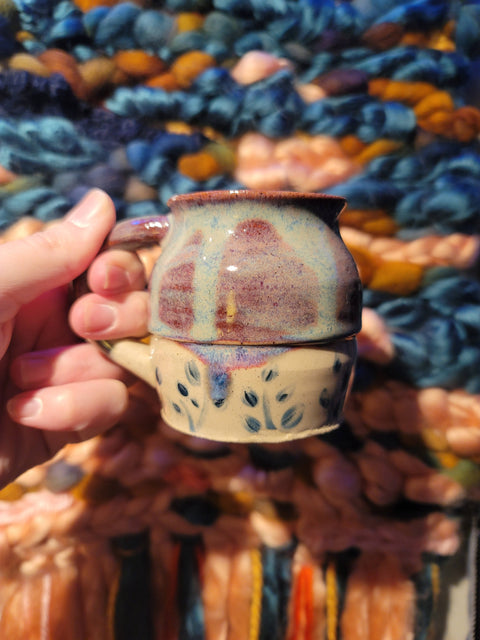 Floral Honey Jar - 5oz Tea cup