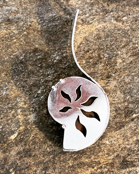 Amonite sterling silver pendant