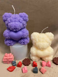 Rosy Love Bear Candle