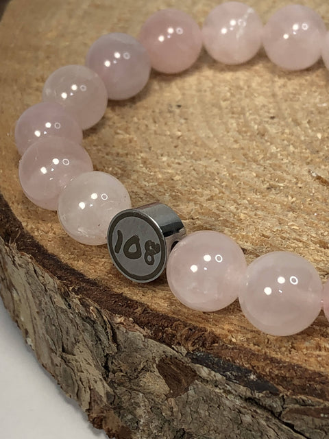 10mm Rose Quartz Mala Bracelet